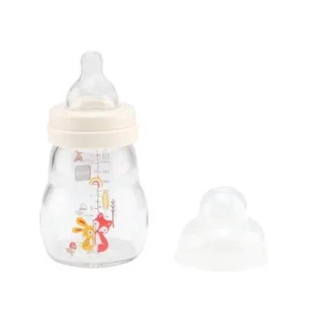 MAM Biberon en Verre 0M+ - Motifs animaux