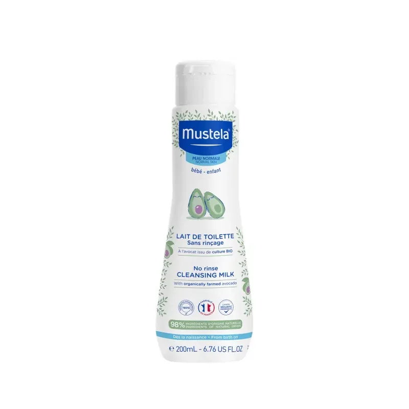 Mustela Lait de Toilette Sans Rinçage 200ml - Univers Pharmacie