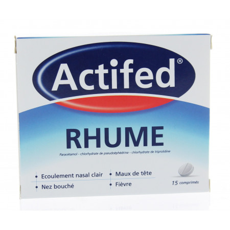 Actifed Rhume 15 comprimés - Univers Pharmacie