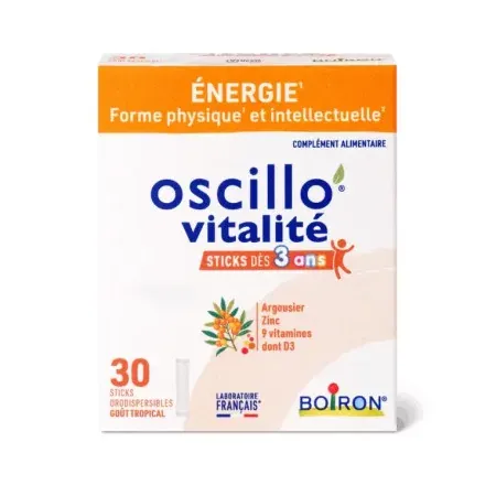 Boiron Oscillo Vitalité Sticks dès 3 ans X30 - Univers Pharmacie