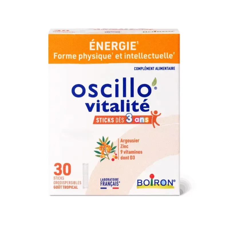 Boiron Oscillo Vitalité Sticks dès 3 ans X30 - Univers Pharmacie