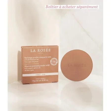La Rosée Recharge poudre compacte soin 04 foncé 8g - Présentation