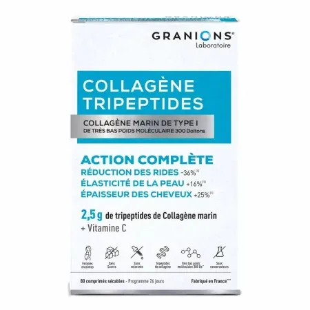 Granions Collagène Tripeptides Action Complète 80 comprimés - Univers Pharmacie