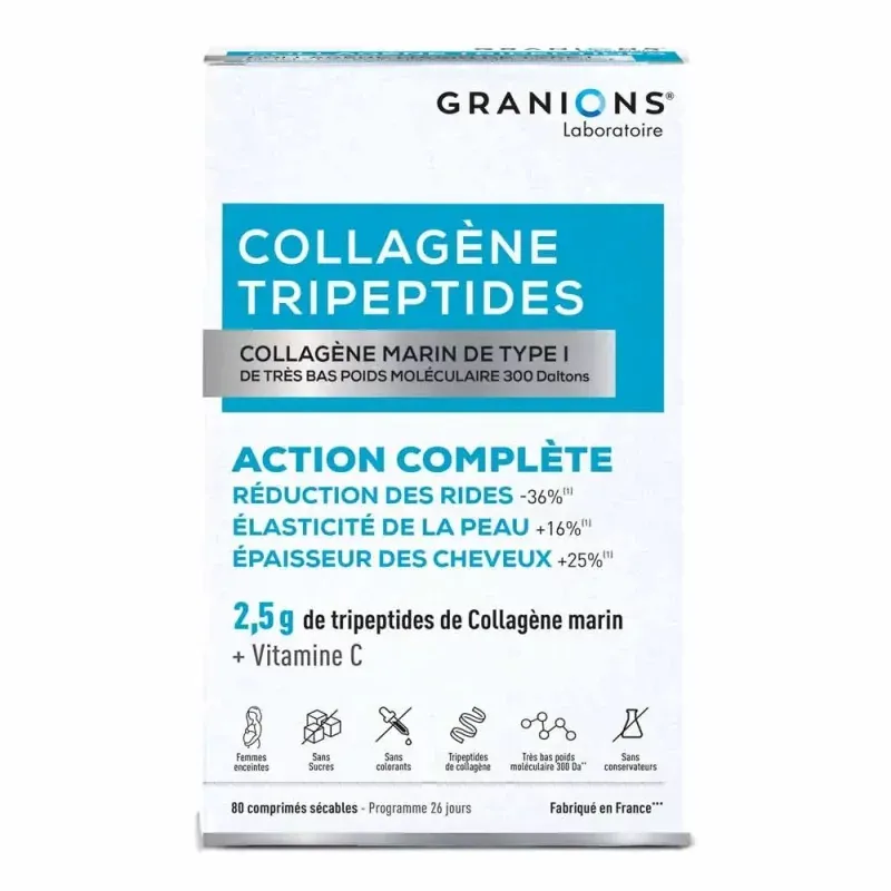 Granions Collagène Tripeptides Action Complète 80 comprimés - Univers Pharmacie
