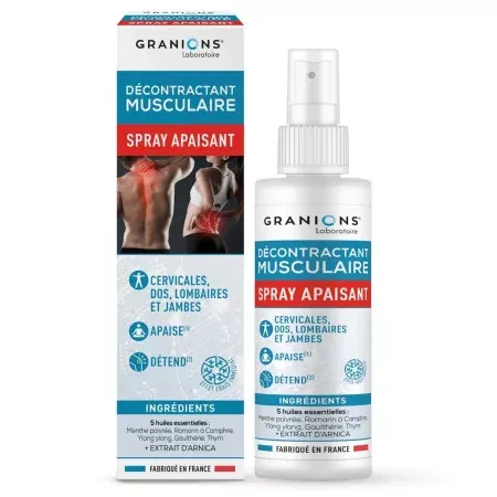 Granions Décontractant Musculaire Spray Apaisant 100ml - Univers Pharmacie