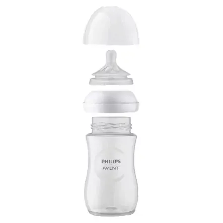 Philips Avent Natural Response Biberon 1m+ 260ml - Différentes pièces du biberon