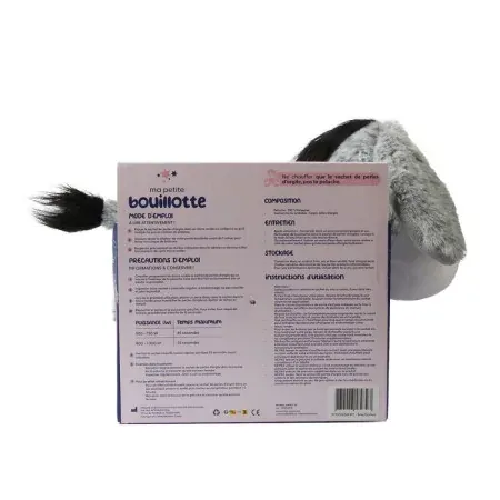 Ma Petite Bouillotte Peluche Âne 33cm - Univers Pharmacie