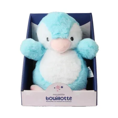 Ma Petite Bouillotte Peluche Pingouin Bleu 33cm - Univers Pharmacie