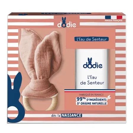 Dodie Coffret L'Eau de Senteur 50ml + Hochet couleur Terra - Univers Pharmacie