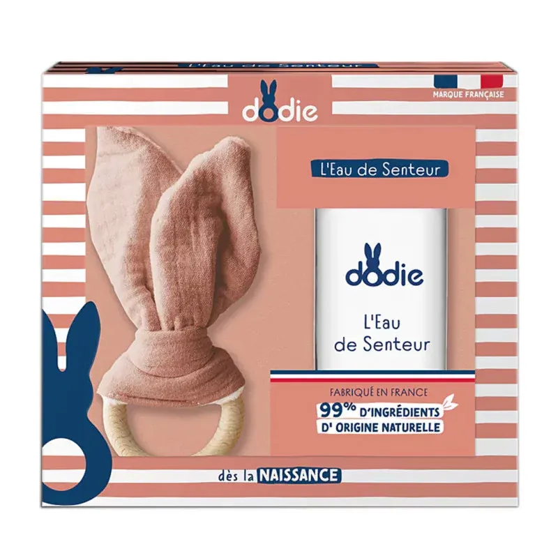Dodie Coffret L'Eau de Senteur 50ml + Hochet couleur Terra - Univers Pharmacie