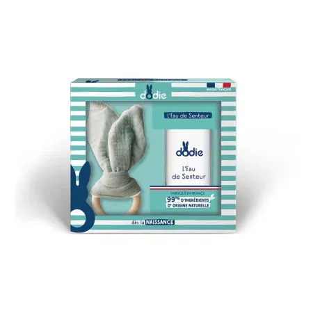 Dodie Coffret L'Eau de Senteur 50ml + Hochet couleur Vert - Univers Pharmacie