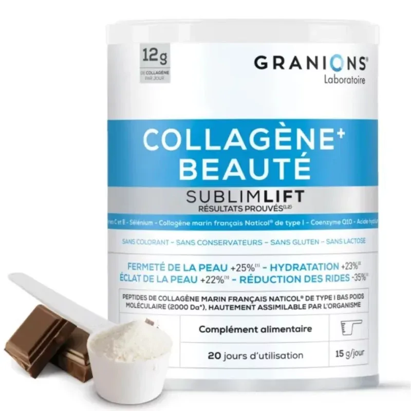 Granions Collagène+ Beauté SublimLift Goût Chocolat 300g - Univers Pharmacie