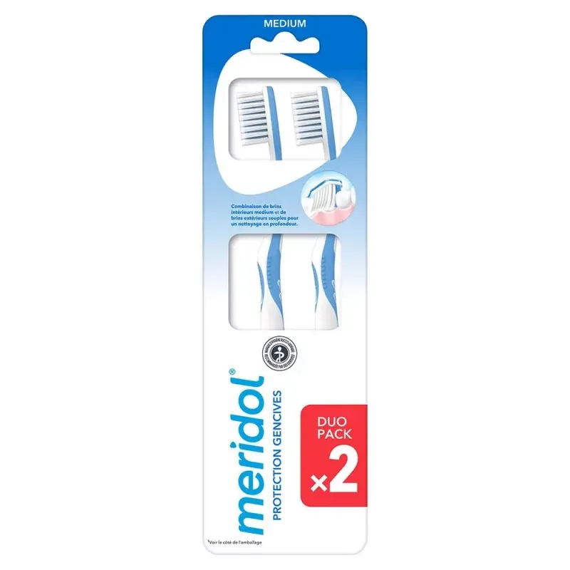 Meridol Brosse à Dents Medium X2 - Univers Pharmacie