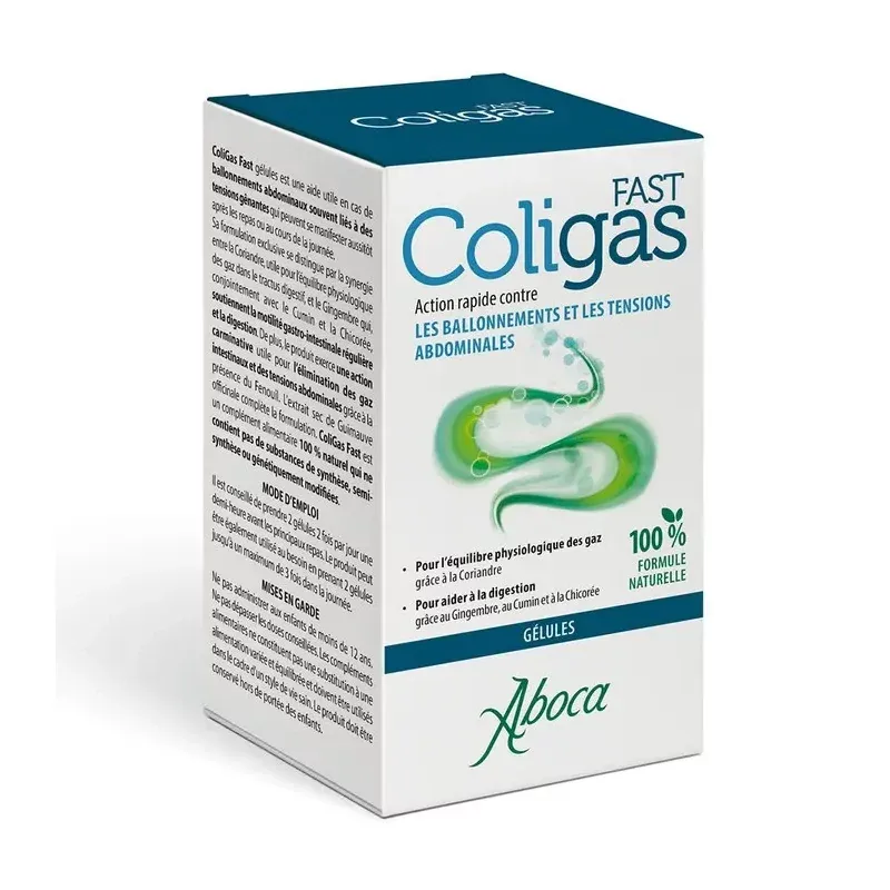 Aboca Coligas Fast 50 gélules - Univers Pharmacie