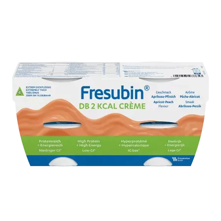 Fresubin DB 2Kcal Crème Arôme Pêche-Abricot X4 200g - Univers Pharmacie