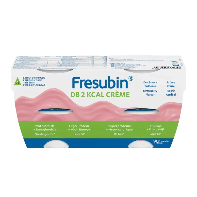 Fresubin DB 2Kcal Crème Arôme Fraise X4 200g - Univers Pharmacie