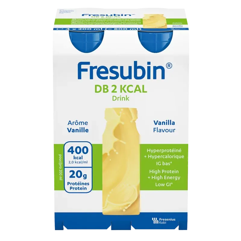 Fresubin DB 2Kcal Drink Arôme Vanille X4 200ml - Univers Pharmacie