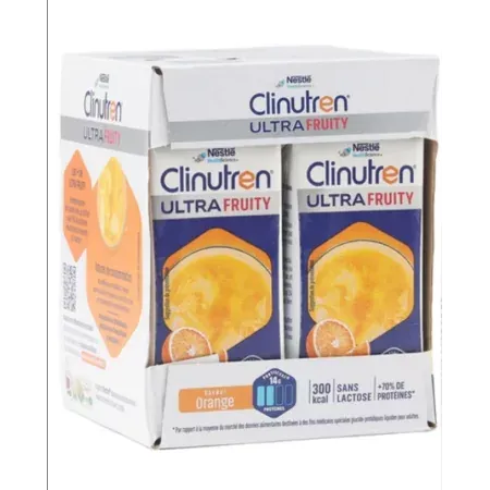 Clinutren Ultra Fruity Saveur Orange 4X200ml - Univers Pharmacie