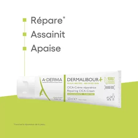 A-Derma Dermalibour+ CICA-Crème Réparatrice 50ml - Répare, assainit, apaise