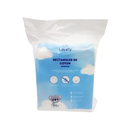 Love'ly Rectangles de Coton Douceur X180 - Univers Pharmacie