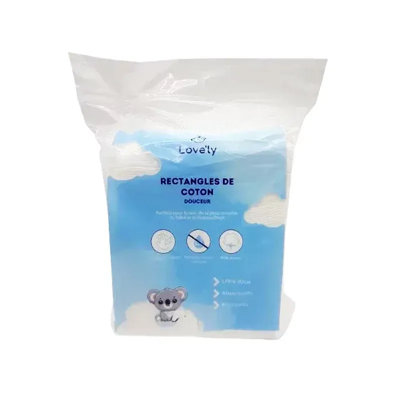Love'ly Rectangles de Coton Douceur X180 - Univers Pharmacie