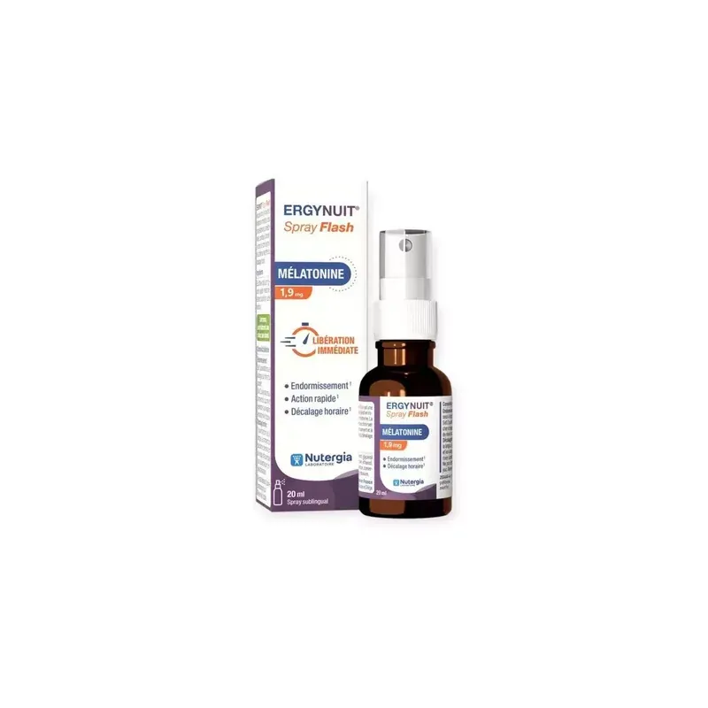 Ergynuit Spray Flash Mélatonine 1,9mg 20ml - Univers Pharmacie