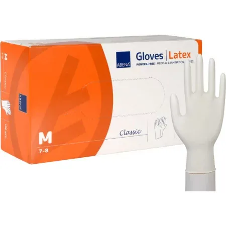 Abena Gants Latex Non Poudrés Taille M 7-8 X100 - Univers Pharmacie