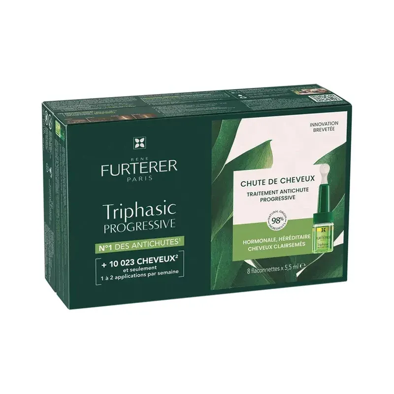 Furterer Triphasic Progressive Traitement Antichute Progressive 8X5,5ml - Univers Pharmacie