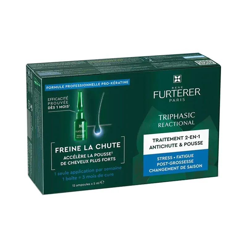 Furterer Triphasic Reactional Traitement 2-en-1 Antichute & Pousse 12X5ml - Univers Pharmacie