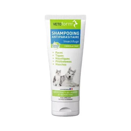 Vétoform Shampooing Antiparasitaire Chat et Chien 200ml - Univers Pharmacie