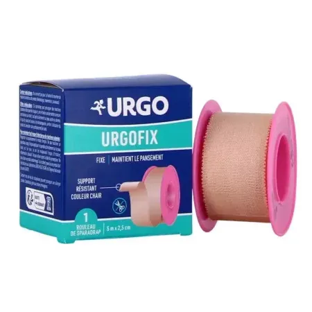 Urgo UrgoFix Sparadrap Tissé Couleur Chair 5mX2,5cm - Univers Pharmacie