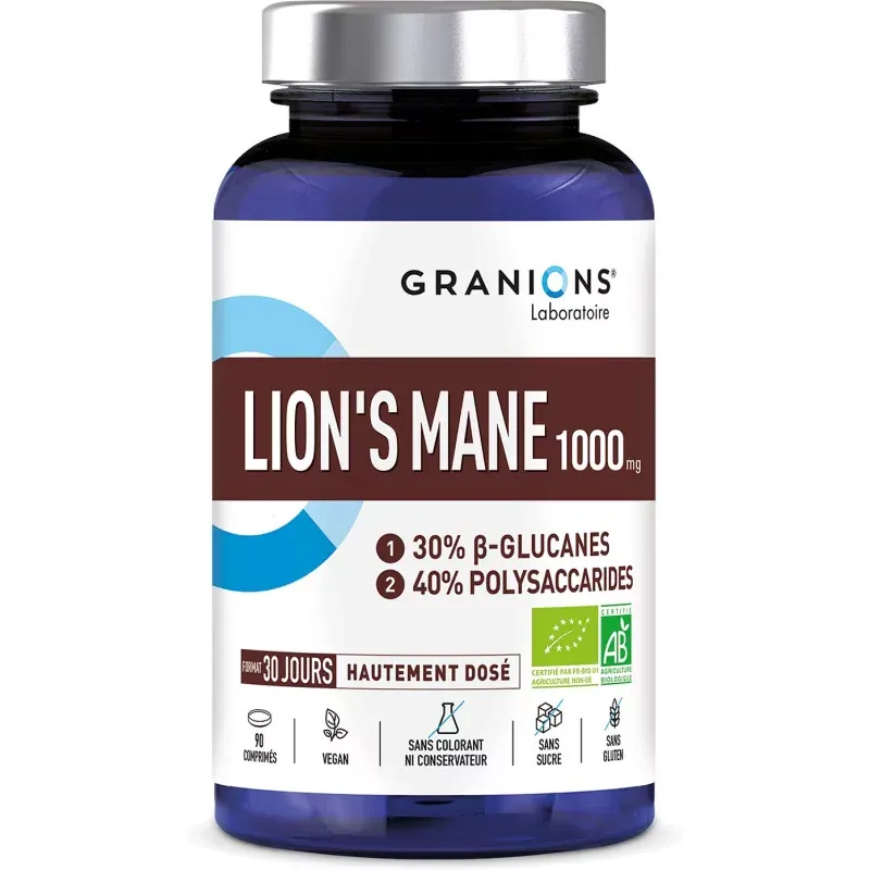 Granions Lion's Mane 1000mg 90 gélules - Univers Pharmacie