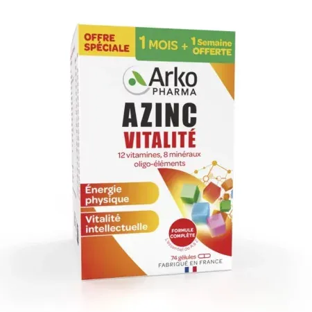 Arkopharma Azinc Vitalité 74 gélules - Univers Pharmacie