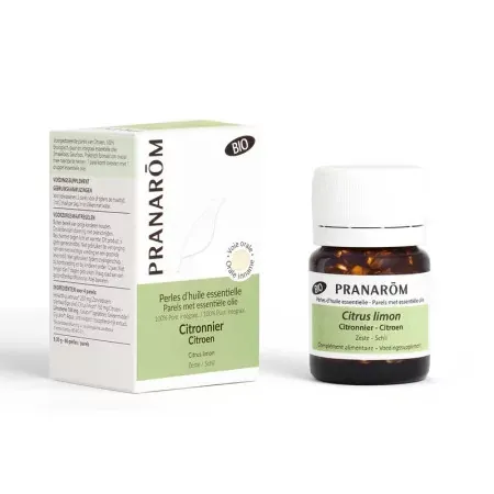 Pranarôm Perles d'Huile Essentielle Citronnier Bio 60 capsules - Univers Pharmacie
