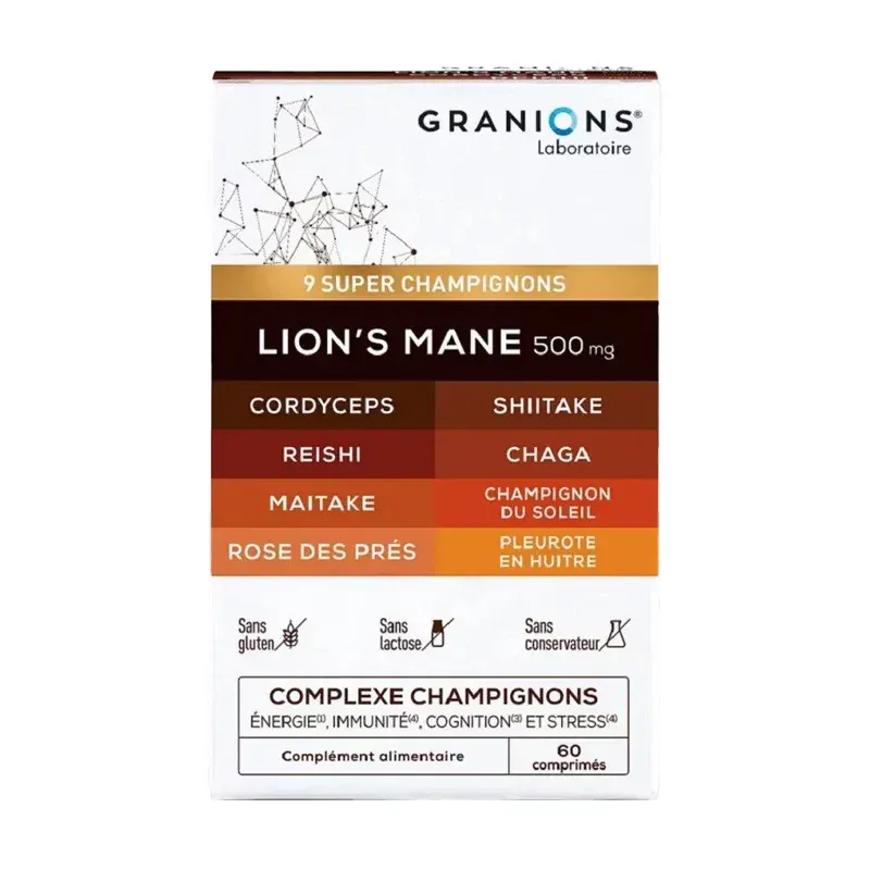 Granions 9 Super Champignons 60 comprimés - Univers Pharmacie