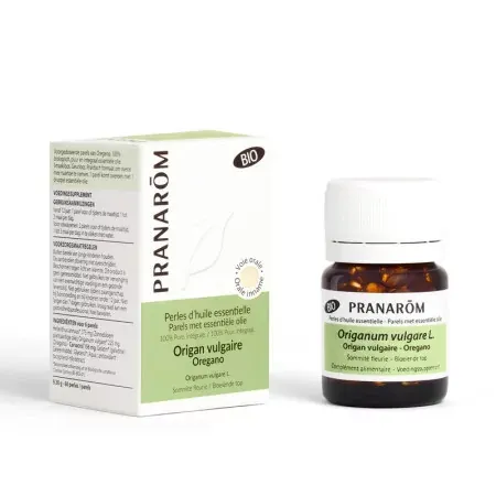 Pranarôm Perles d'Huile Essentielle Origan Vulgaire Bio 60 capsules - Univers Pharmacie