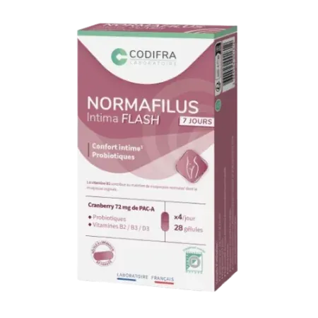 Codifra Normafilus Intima Flash 7 Jours 28 gélules - Univers Pharmacie
