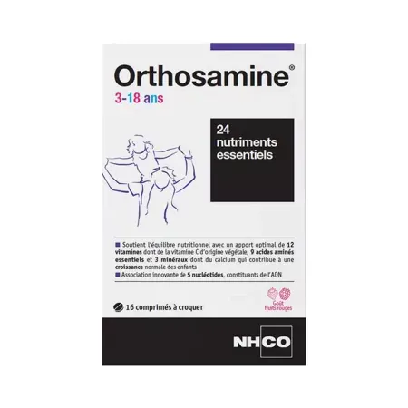 NHCO Orthosamine 3-18ans 16 comprimés à croquer - Univers Pharmacie
