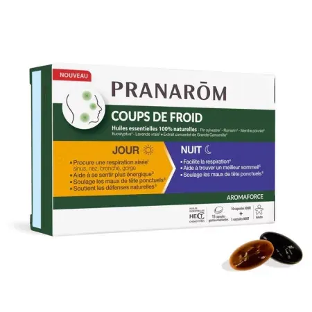 Pranarôm Aromaforce Coups de Froid Jour Nuit 15 capsules - Univers Pharmacie