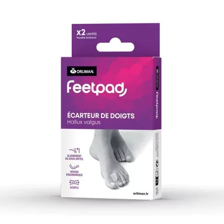 Orliman Feetpad Ecarteur de doigts Hallux Valgus Taille M X2 - Univers Pharmacie