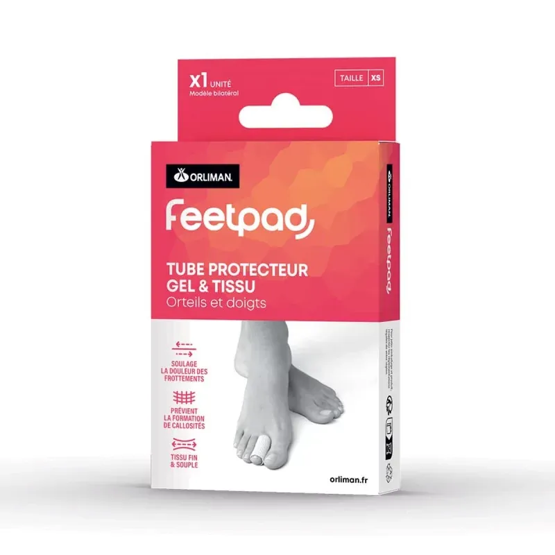 Orliman FeetPad Tube Protecteur Gel & Tissu Orteils et Doigts Taille XS - Univers Pharmacie