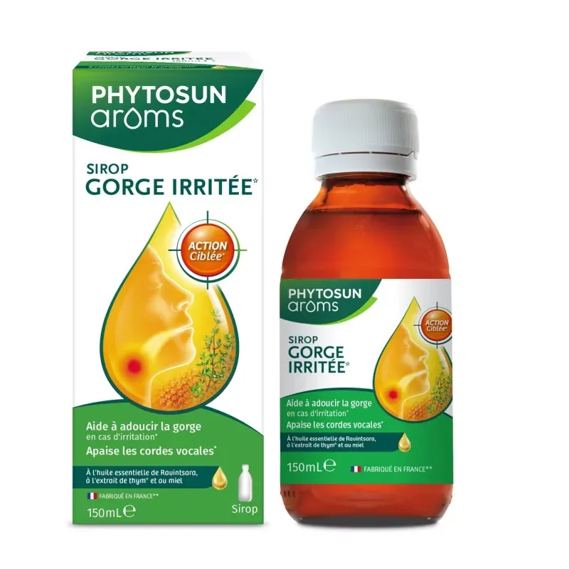 Phytosun Aroms Sirop Gorge Irritée Action Ciblée 150ml - Univers Pharmacie