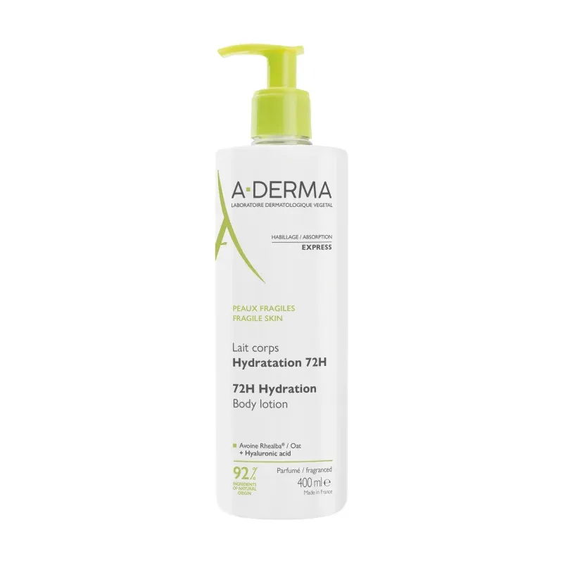 A-Derma Lait Corps Hydratation 72H 400ml - Univers Pharmacie