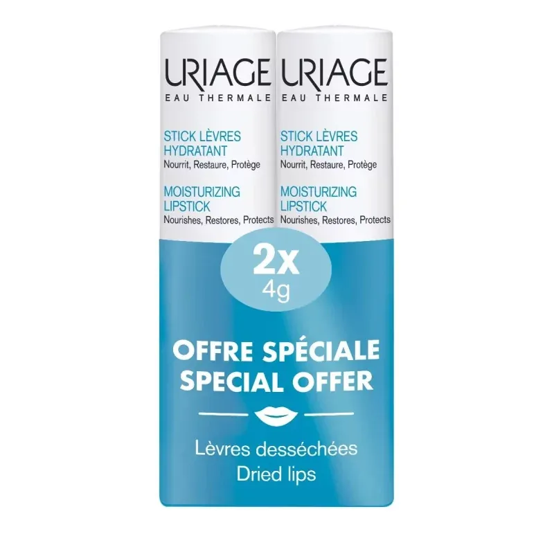 Uriage Eau Thermale Stick Lèvres Hydratant 2X4g- Univers Pharmacie