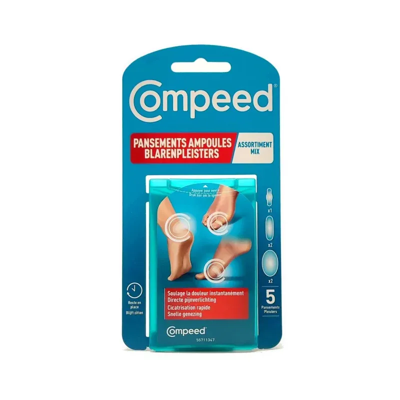 Compeed Pansements Ampoules Assortiment X5 - Univers Pharmacie