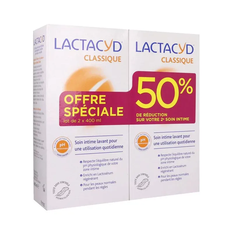 Lactacyd Soin Intime Lavant 2X400ml - Univers Pharmacie