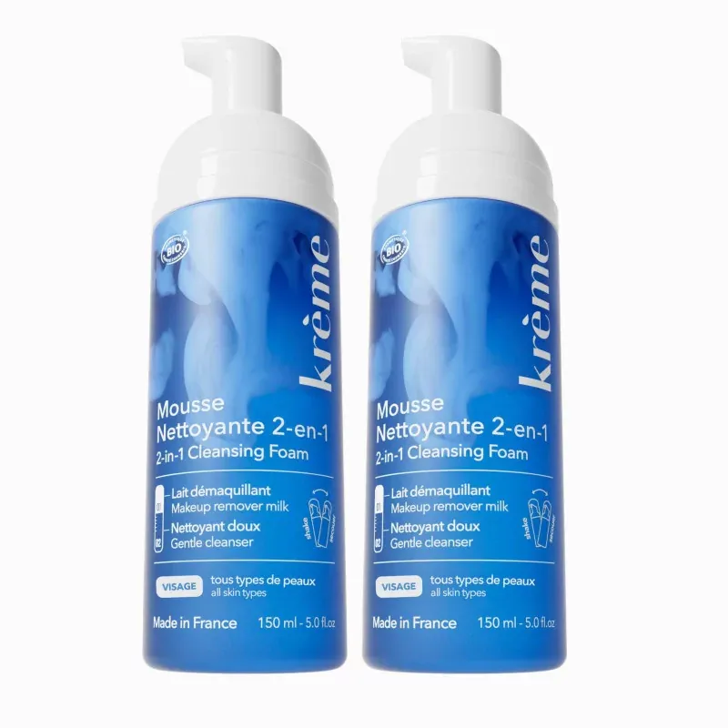 Krème Mousse Nettoyante 2-en-1 2X150ml - Univers Pharmacie