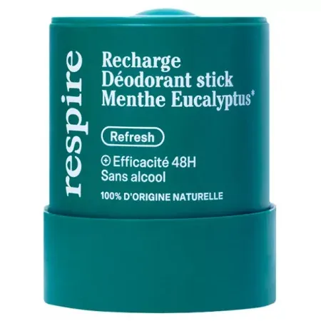 Respire Recharge Déodorant Stick Menthe Eucalyptus 50g - Univers Pharmacie
