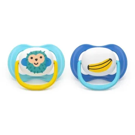 Philips Avent Ultra Air Happy Sucette 6-18m X2 bleu - Univers Pharmacie