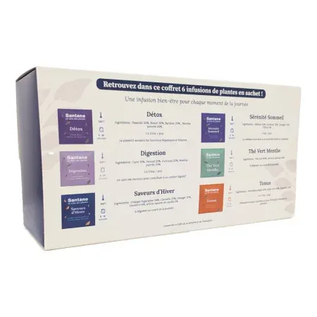 Santane Le Coffret Dégustation 6 infusions 60 sachets - Univers Pharmacie